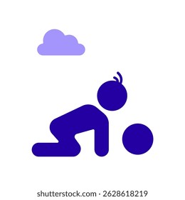 Icon a baby, isolated against a clean background.