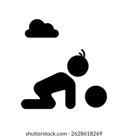 Icon a baby, isolated against a clean background.