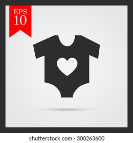 Icon of baby onesie with heart print