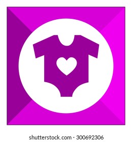 Icon of baby onesie with heart print