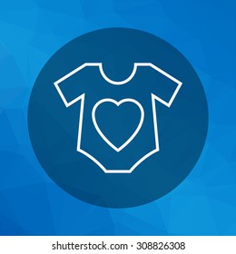 Icon of baby onesie with heart print