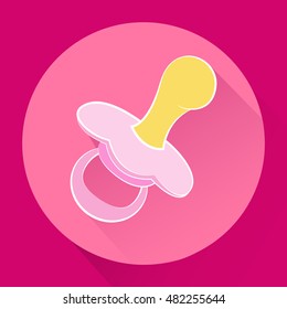 Icon baby pacifiers. Vector illustration in flat style.