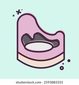 Icon Baby Patty. related to Kindergarten symbol. MBE style. design editable