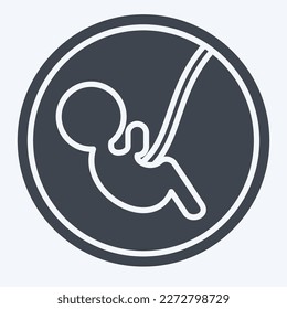 Icon Baby. related to Family symbol. glyph style. simple design editable. simple illustration