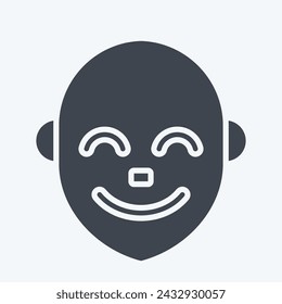 Icon Baby. related to Milk and Drink symbol. glyph style. simple design editable. simple illustration