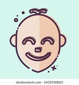 Icon Baby. related to Milk and Drink symbol. MBE style. simple design editable. simple illustration