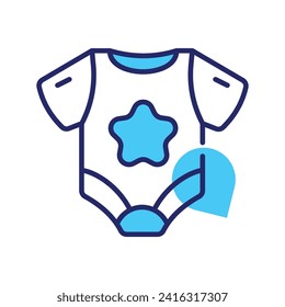 Icon of baby romper in modern style, baby dress vector design