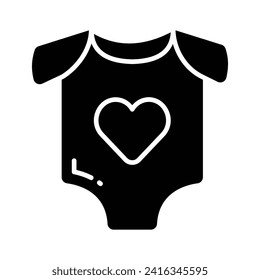 Icon of baby romper in modern style, baby dress vector design