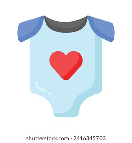 Icon of baby romper in modern style, baby dress vector design