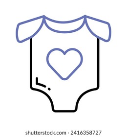 Icon of baby romper in modern style, baby dress vector design