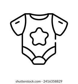 Icon of baby romper in modern style, baby dress vector design