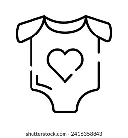 Icon of baby romper in modern style, baby dress vector design