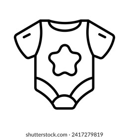 Icon of baby romper in modern style, baby dress vector design