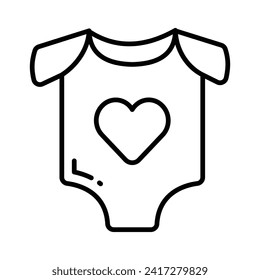 Icon of baby romper in modern style, baby dress vector design