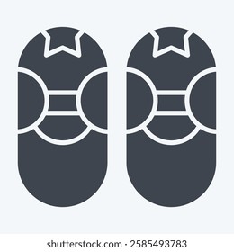 Icon Baby Shoe. related to Kindergarten symbol. glyph style. design editable