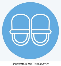 Icon Baby Shoes - Blue Eyes Style - Simple illustration,Design template vector, Good for prints, posters, advertisements, announcements, info graphics, etc.