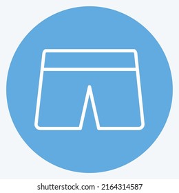 Icon Baby Shorts. suitable for Baby symbol. blue eyes style. simple design editable. design template vector. simple symbol illustration