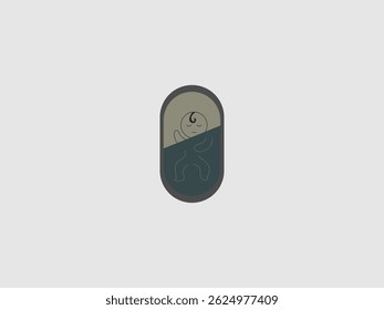 icon of a baby sleeping swaddled in a blanket