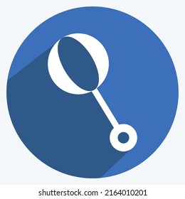 Icon Baby Toy. suitable for Baby symbol. long shadow style. simple design editable. design template vector. simple symbol illustration