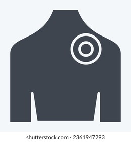 Icon Back Pain 1. related to Body Ache symbol. glyph style. simple design editable. simple illustration