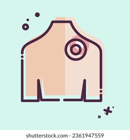 Icon Back Pain 1. related to Body Ache symbol. MBE style. simple design editable. simple illustration