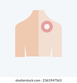 Icon Back Pain 1. related to Body Ache symbol. flat style. simple design editable. simple illustration