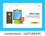 Icon of back stage. Dressing room, make-up, premiere. Theater concept. Can be used for topics like show, concert, getting ready