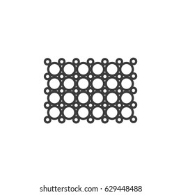 Icon, Background, Lattice,  Metal Fence, Gray Fence. Vector Illustration For Web Design