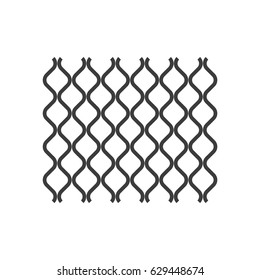 Icon, Background, Lattice, Metal Fence, Gray Fence. Vector Illustration For Web Design