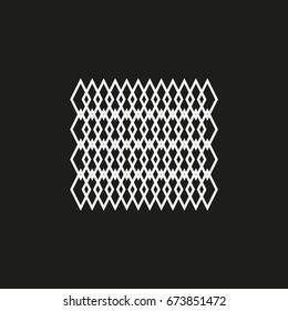 Icon, Background, Lattice, Metal Fence  Fence White On Black . Vector Illustration For Web Design