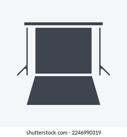 Icon Background Supports. related to Photography symbol. glyph style. simple design editable. simple illustration