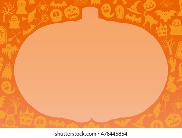 The icon background which is pumpkin on Halloween