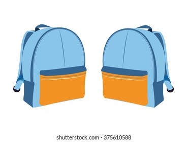 Icon backpack on white background