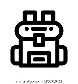 Mochila de iconos con contorno de estilo
