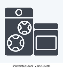 Icon Backpacking Food. related to Backpacker symbol. glyph style. simple design editable. simple illustration
