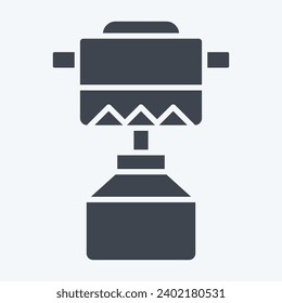 Icon Backpacking Stove. related to Backpacker symbol. glyph style. simple design editable. simple illustration