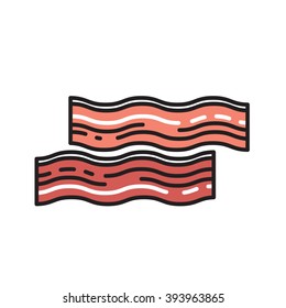 Icon Bacon On An Isolated Background