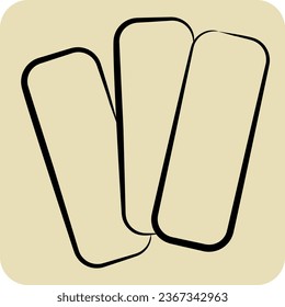 Icon Bacon. related to Breakfast symbol. hand drawn style. simple design editable. simple illustration