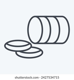 Icon Bacon. related to Picnic symbol. line style. simple design editable. simple illustration