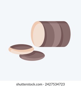 Icon Bacon. related to Picnic symbol. flat style. simple design editable. simple illustration