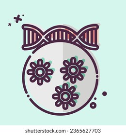 Icon Bacteria. related to Biochemistry symbol. MBE style. simple design editable. simple illustration