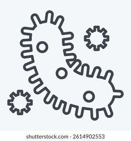 Icon Bacteria And Virus. related to Bioengineering symbol. line style