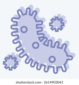 Icon Bacteria And Virus. related to Bioengineering symbol. two tone style