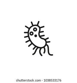 Icon of bacterial cell. Chromosome, microbe, hiv. Medicine concept. Can be used for topics like disease, laboratory, biology