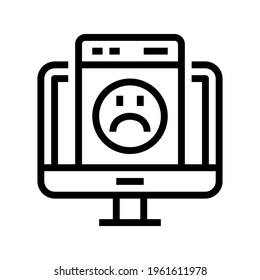 Icon Bad Feedback With Style Outline
