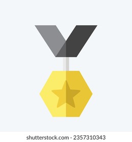 Icon Badge 3. related to Award symbol. flat style. simple design editable. simple illustration