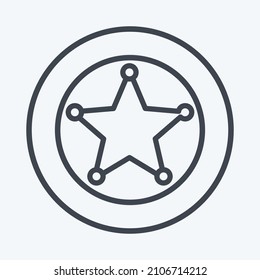 Icon Badge - Line Style - Simple illustration, Good for Prints , Announcements, Etc