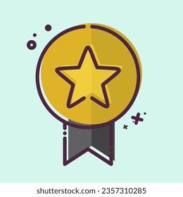 Icon Badge. related to Award symbol. MBE style. simple design editable. simple illustration