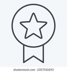 Icon Badge. related to Award symbol. line style. simple design editable. simple illustration