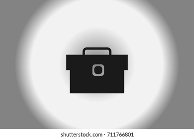 Icon bag black illustration vector